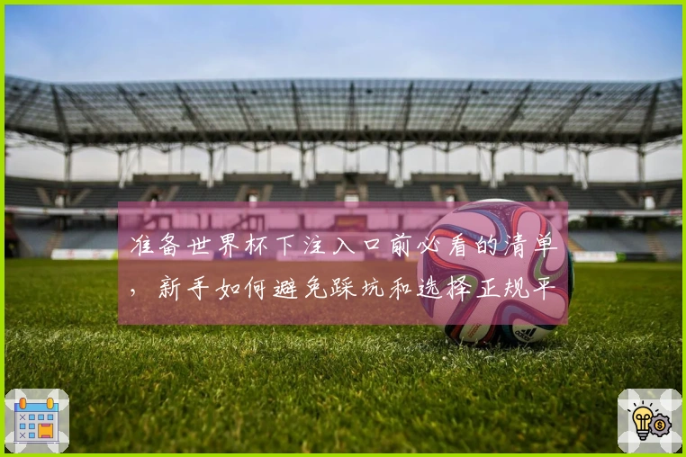 准备世界杯下注入口前必看的清单，新手如何避免踩坑和选择正规平台
